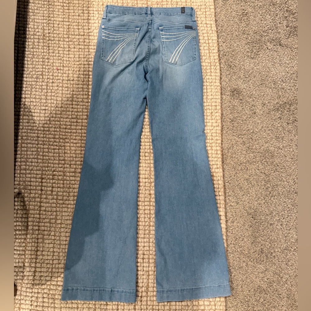 7 For All Mankind Light Blue Flare Jeans